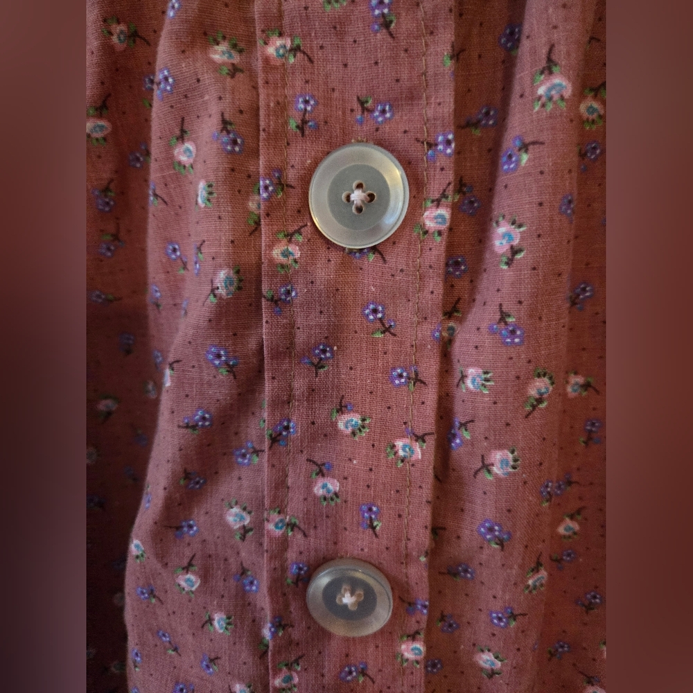 Women's Vintage Homemade Pink Tiered Prarie Skirt - Picture 3 of 11